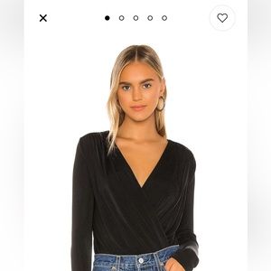Free People Black Turnt Bodysuit Revolve